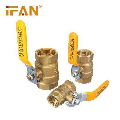 China IFAN High Pressure Oil Gas 1/2 Inch Forged Valve Female Threaded Water Copper Brass Ball Valves Te koop