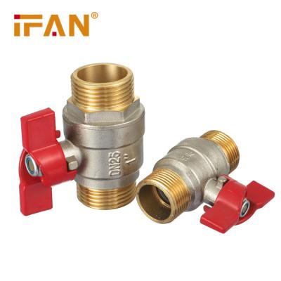 China IFAN Wholesale High Quality Zinc Ball Valve Male Ball Valve Butterfly Handle Male Thread One Way Valve en venta