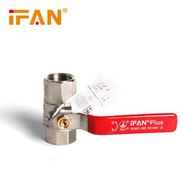 China IFAN Factory double female 1/2'' - 4' Bronze' Ball Valve stainless steel Handle Brass Threaded Water copper ball valve en venta