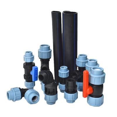 China IFAN Wholesale high quality corrosion resistant high pressure plastics PP HDPE compression plastic pipe fittings for sale