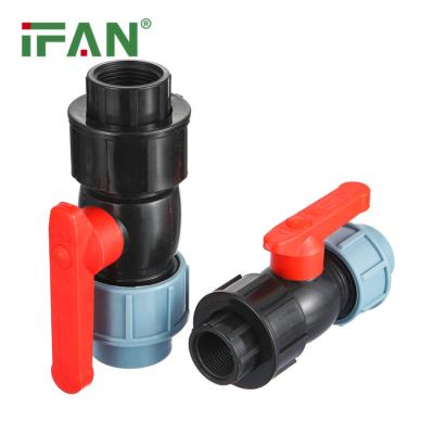 China IFAN China Products Manufacturers ball valve price irrigation system agricultural hdpe fittings ball valve 4 inch female valve for sale