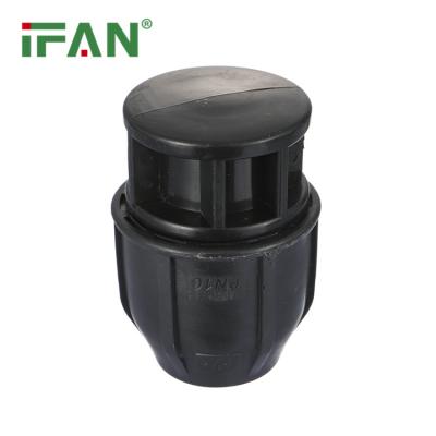 China High Quality Factory Price IFAN PP Compression Fittings Black HDPE Plug For Farm Irrigation System Free Sample for sale