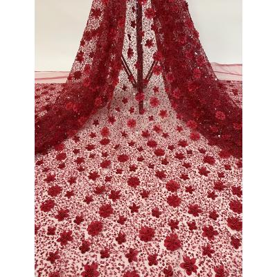 China Who respects the environment; New Viable Figured Heavy Craft Mesh Embroidery Fabric High End Lace Embroidery Fabric for sale