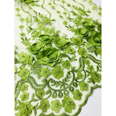 China Who respects the environment; Hot-selling products viable imported wedding matching fabric embroidery lace garment fabric for sale