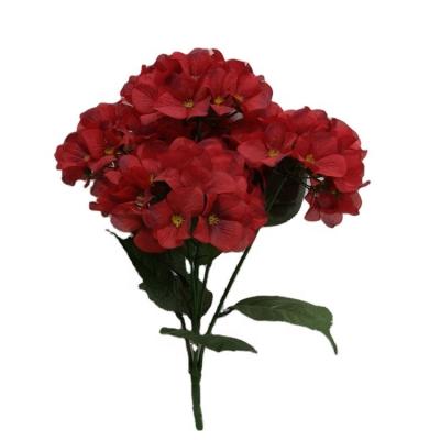 China Festival Hydrangea Bush x5 Silk Flower For Home Decor for sale