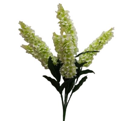 China Silk Flower Spike Silk Delphinium X 6 For Home Decor for sale