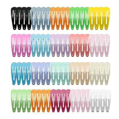 China For birthdays Hot Selling  Mixed Color Hair Clips for Girls,  No Slip Metal Snap Hair Clips Barrettes for Kids Teens for sale