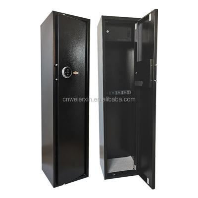 China Large Gun Cabinet 5-Gun Firearm Electronic Digital Fingerprint Lock Rifle Safe Gun Steel Wall Mounted Safe Home Security for sale