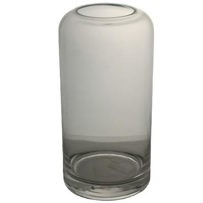 China CLASSIC Custom Clear Tall Cylinder Hand Blown Glass Vase For Flowers for sale