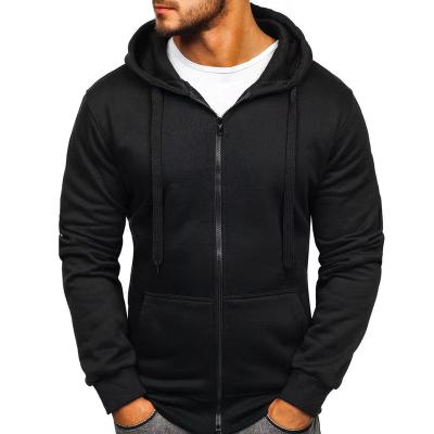 China New Fashion Anti-Wrinkle Style High Quality Fitness Style Men's Custom Full Face Zipper Hoodie for sale