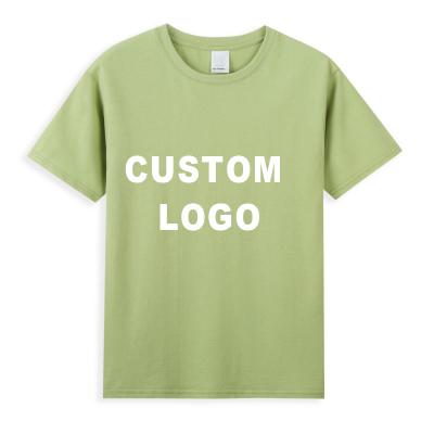 China Dropshipping OEM 210g Round Neck T-shirt Cotton Custom 100% Fine White Anti-Wrinkle Branded Logo Printing Plain Men T-shirts Custom Made for sale