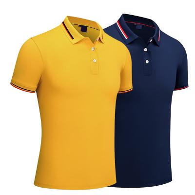 China Custom Logo Brand Plain Polyester Spandex Design Man Anti-Wrinkle T-shirt Mens Polo Shirts for sale