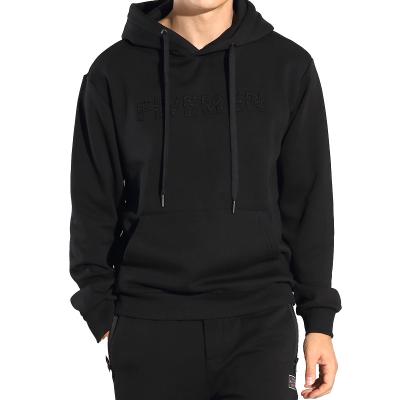 China Mens Plain Pullover Embroidery Black Plus Size Hoodies Sweatshirts Hoodies for sale