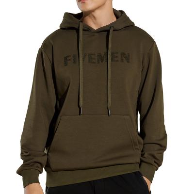 China Viable Men Logo Fitness Jumper Hoodies Black Custom Embroidered Pullover In Custom Customized OEM ODM Color Hooded Running Hoodies Men for sale