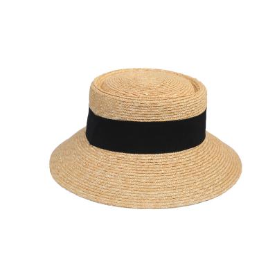 China Wholesale Wide Brim Beach Sun Visor Felted Hat Logo Embroidery Natural Straw Hat Custom Made Lightweight Warm Raffia Wide Brim Hat for sale