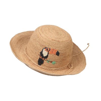 China Crochet Straw Hat For Women Summer Casual Wide Brim Sun Visor Vacation Beach Hats For Ladies for sale