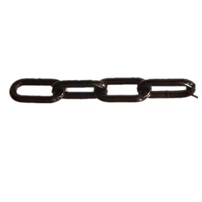 China Short Link/Medium Link/Long Link Electric Black Polished Chain Welded Chain 13mm-22mm For Fishing for sale