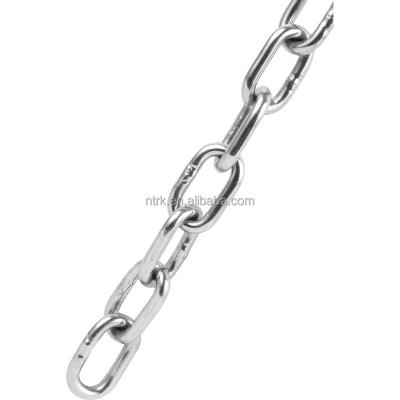 China DIN5685 Carbon Steel (Q195 /Q235) Swing Galvanized Chain Links , Iron Chain Llink Galvanized Sizes for sale