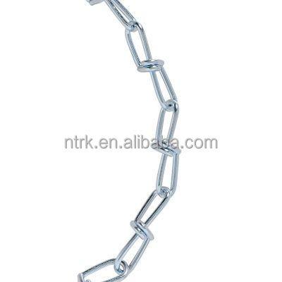 China DIN5686 Standard Blue Elecctro Carbon Steel Galvanized Knotted Chain for sale