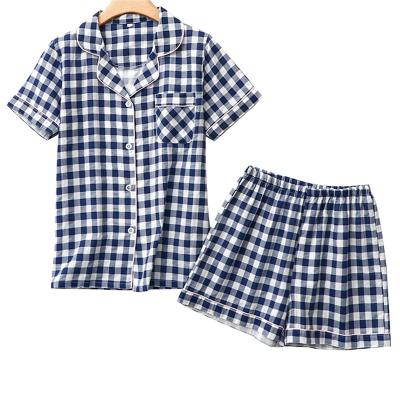 China Breathable Pajamas Fashion Female Short Sleeve Shorts Summer Style Thin Pajamas Home Clothes Two Piece Set for sale