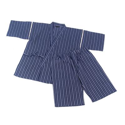 China Breathable High Quality 100%cotton Mens Kimono Homewear Two Piece Pajamas for sale