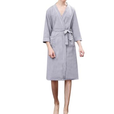 China QUICK DRY men's sleepwere quick dry bathrobes for men and women waffle fabric bathrobe men for sale