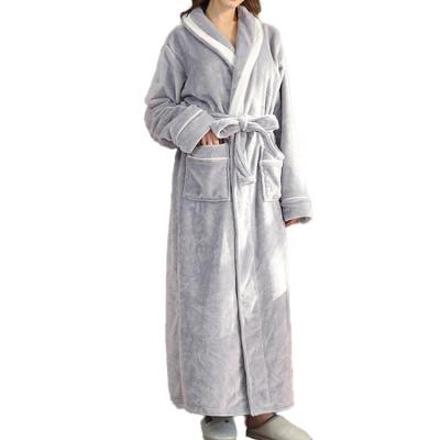 China Wholesale Ultra Long Women Thermal Bathrobes Sexy Flannel Bathrobe for sale