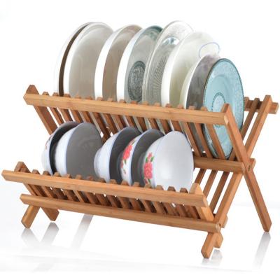 China Sustainable Personalized Bamboo Dish Rack Eco-Friendly Dish Rack for sale