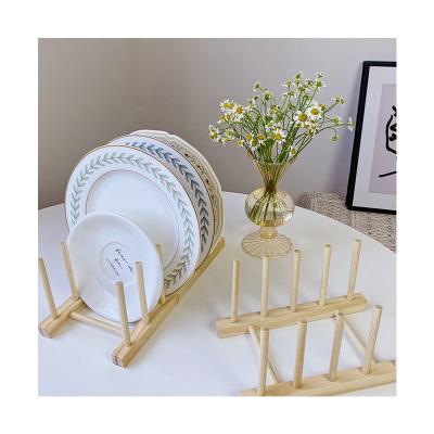 China Sustainable Hot Selling Bamboo Dish Rack Customized Bamboo Dish Drainer for sale