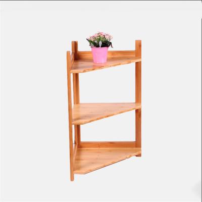 China Sustainable Customized Antique Stored Wood Corner Wall Shelf for sale