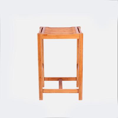 China Modern Bamboo Bathroom Stool Sitting Chair Teak Shower Stool Seat For Sale for sale