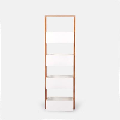 China Sustainable Factory Supply Warehoused Modern Bamboo Wood Shelf for sale