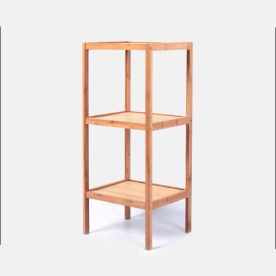 China 2017-2019 Good Quality Sustainable Wooden Bamboo Triple Tier Eco-friendly Display Rack for sale