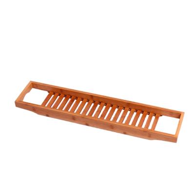 China Sustainable Single Tier Bamboo Soap Rack Bamboo Bath Rack for sale