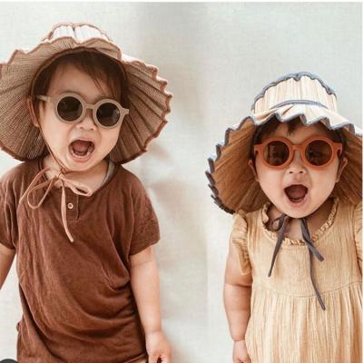 China Fashion Sunglasses Scandinavian Muted Tone Colored Kids Round Sunglasses For Kids Baby Eye Protection for sale