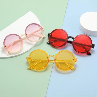 China Fashion Sunglasses Factory Wholesale Kids Sunglasses 2023 Round Flower Custom Sunglasses For Children UV Protection for sale