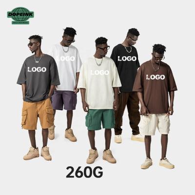 China Anti-wrinkle High Quality Blank Cotton Jersey Loose Fit Drop Shoulder Heavyweight Custom Printing Logo Oversized T-shirt for sale