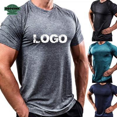 China Anti-wrinkle High Quality Printing Men Graphic Quick Drying Compression Tshirts Elastane Stretch Breathable Gym Short Sleeve T Shirt for sale