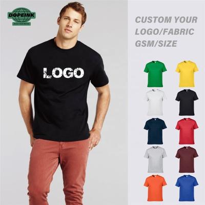 China Anti-wrinkle Top Quality 100% Cotton T-shirt With Printing Custom Your Brand Logo T Men Graphic Tees Shirt Women Oversize White Tee for sale