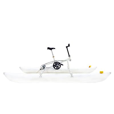 China ALOOY Custom Inflatable Water Pedal Bike Boat Water Sports Equipment Inflatable Sea Cycle Water Float Bike For Sale for sale