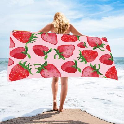 China Super-large child safe beach towel with superfine fiber digital printing beach towel for sale