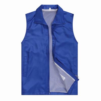 China Anti-wrinkle Fishing Breathable Mesh Vest Double Custom Printed Voluntary LOGO Publicity Campaign Vest Voluntary Printing for sale