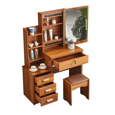 China Modern simple fashion storage cabinet bedroom furniture mirror stool dressing table for sale