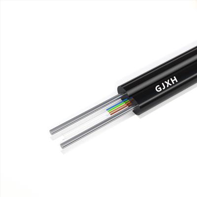 China G657A1 G657A2 Indoor Fiber Optic Cable With Steel Messenger 1/2/4/6/8/12Cores en venta