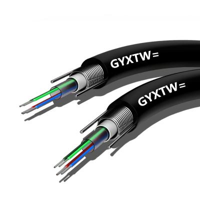 China Black Outdoor Armored Fiber Optic Cable G652D Duct Optical Fiber Cable for sale