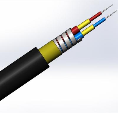 中国 SM LC SC FC CPRI Waterproof FTTA Jumper Armored Fiber Optic Cable 7.0mm 2C 4C 販売のため