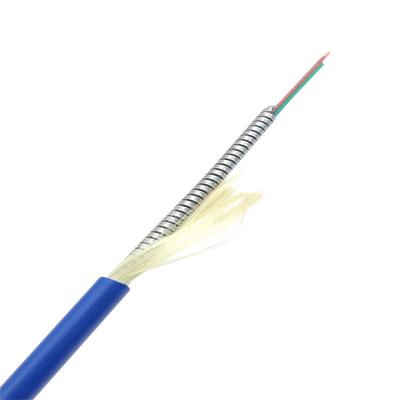 中国 Stainless Steel OM3 OM4 Armored Fiber 6 Core G652D PVC LSZH 販売のため