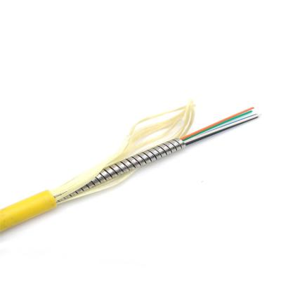 中国 6C G657A2 LSZH PE PVC Anti Rodent Armoured Fiber Cable With 6 Conductors 販売のため