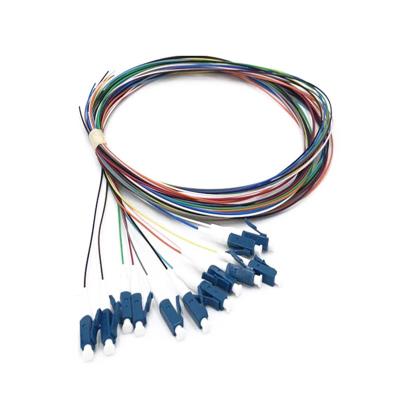 China LC SM 9/125 UPC Optical Fiber Pigtail 1m FTTN Multimode Fiber Pigtail for sale