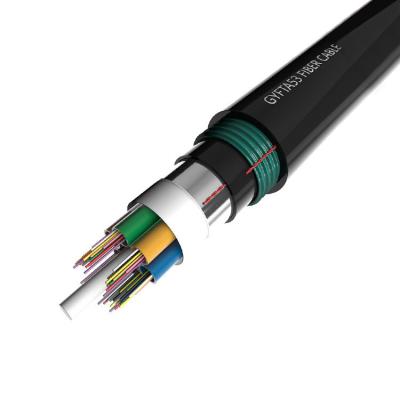 中国 Direct Burial Stranded Loose Tube Fiber Optic Cable with Double Armored Protection 販売のため